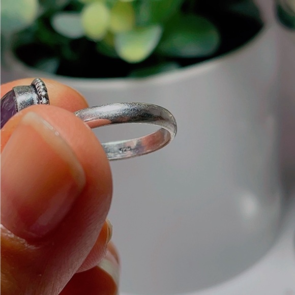 NWT Women's lilac ring plated in sterling silver. Size 7 - Picture 10 of 17